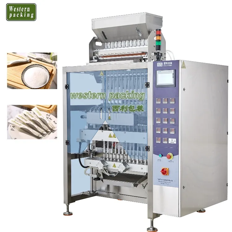 Μηχανή συσκευασίας ραβδιών ζάχαρης πολλαπλών λωρίδων